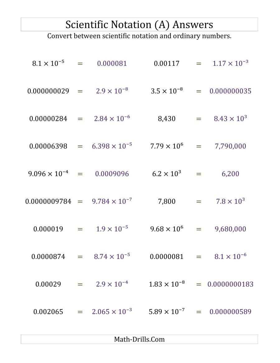 Mastering Scientific Notation In Chemistry Worksheet Answers Revealed